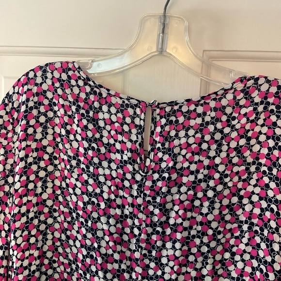 Boden Aurelia Tunic Top Pink Spotty Dot Relaxed Fit 3/4 Sleeve US Size 12R 12 - Picture 5 of 8